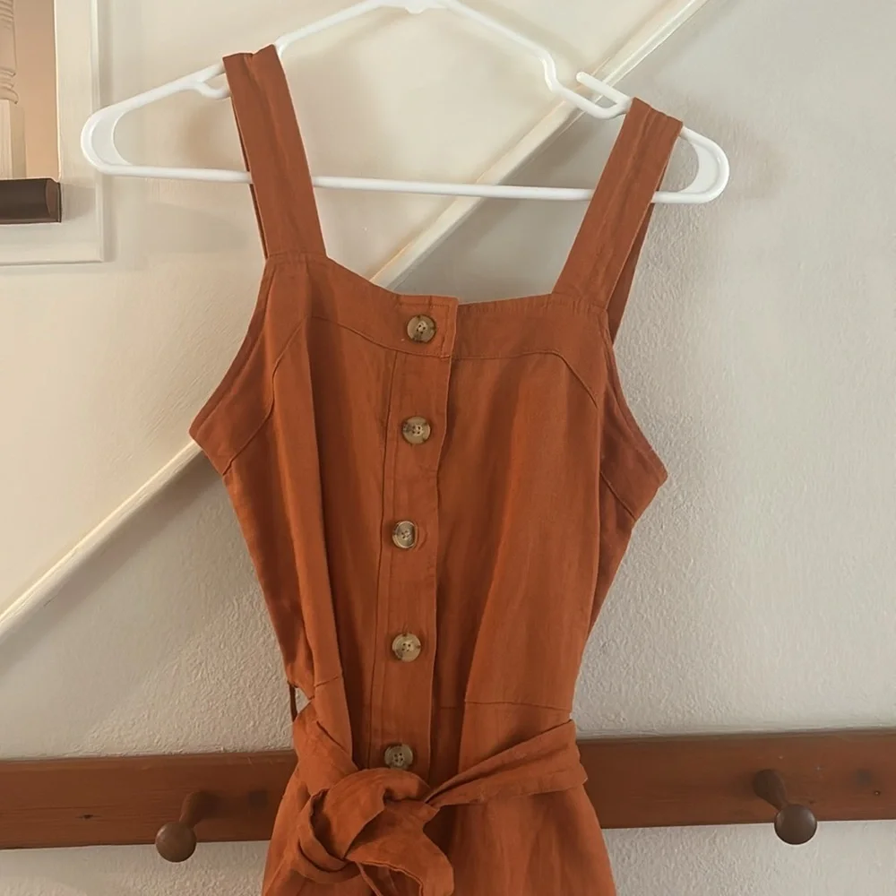 Everlane Linen Button‎ Down Jumpsuit